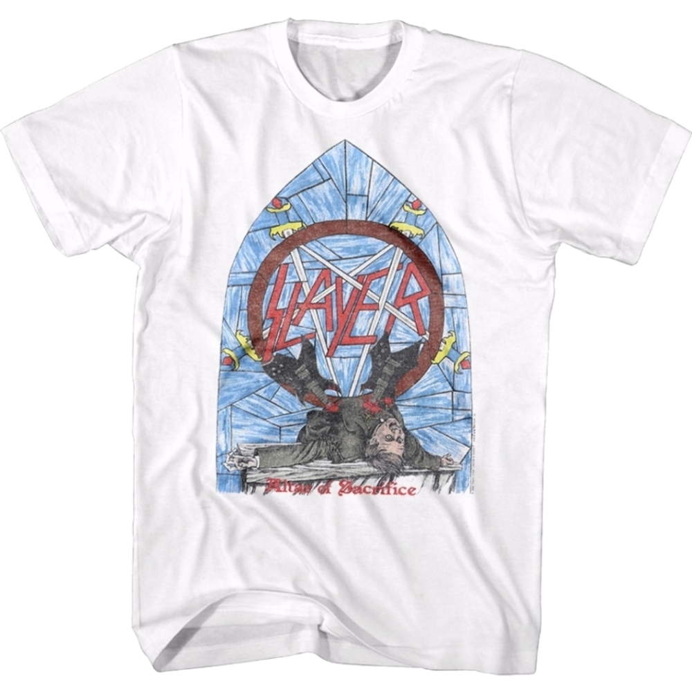 Slayer Altar of Sacrifice Heavy Metal White Shirt